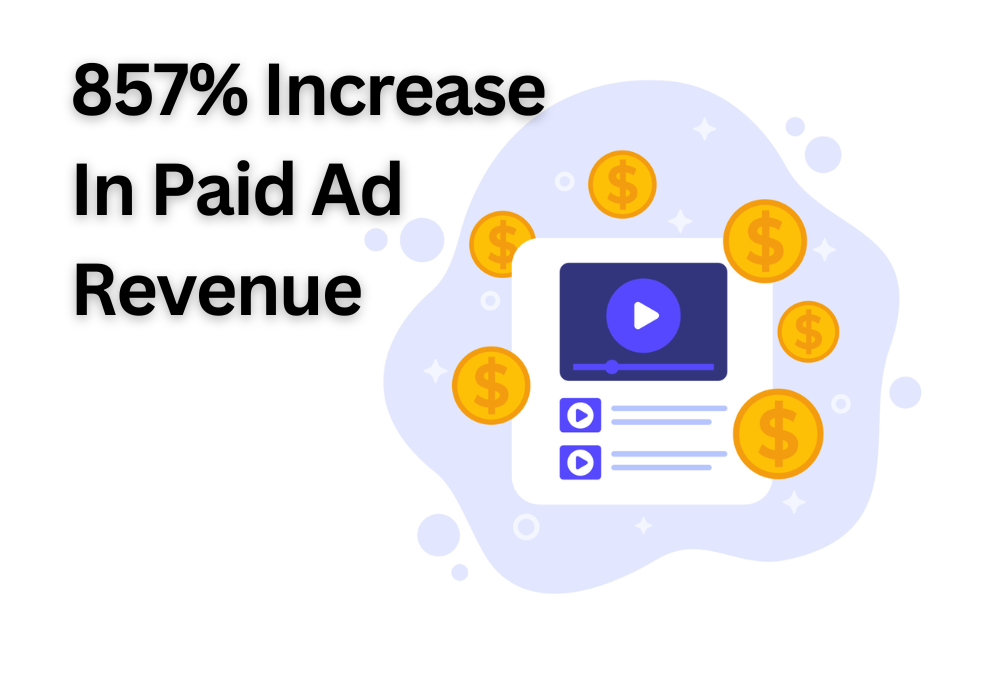 857% Increase In Paid Ad Revenue